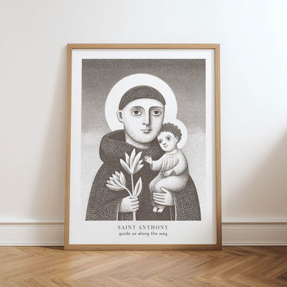 St Anthony Art Print - Brown physical art print mockup
