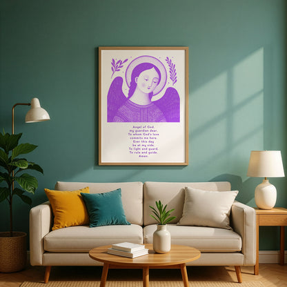Guardian Angel for Boys Art Print - Purple interior mockup 02 - p_10_boy_0000_Layer 4