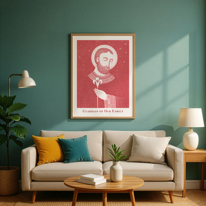 St Joseph Art Print - Red interior mockup 02 - p_10_jos_0000_Layer 4