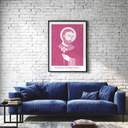 St Joseph Art Print - Pink interior mockup 02 - p_11_jos_0000_Layer 2