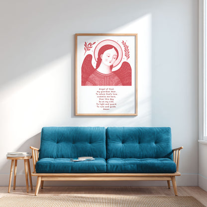 Guardian Angel for Boys Art Print - Red interior mockup 03 - p_12_boy_0001_Layer 2