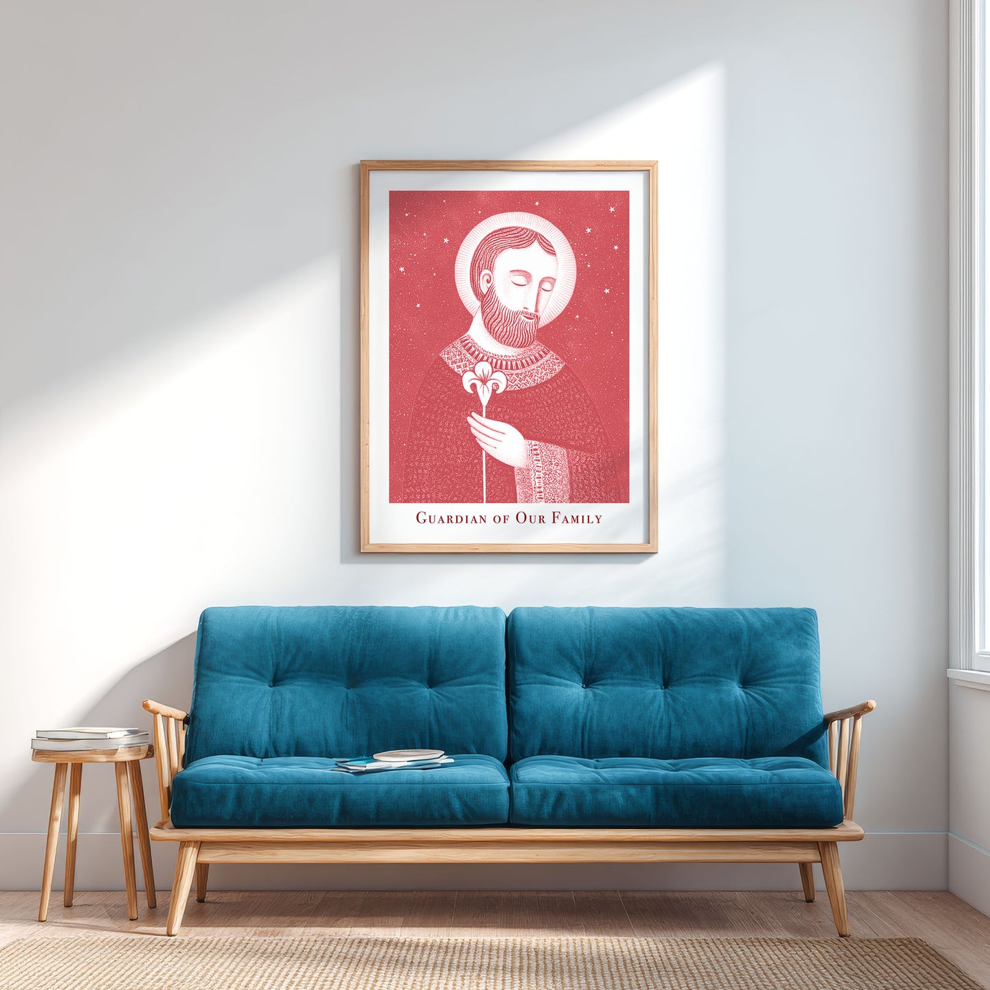 St Joseph Art Print - Red interior mockup 03 - p_12_jos_0000_Layer 3