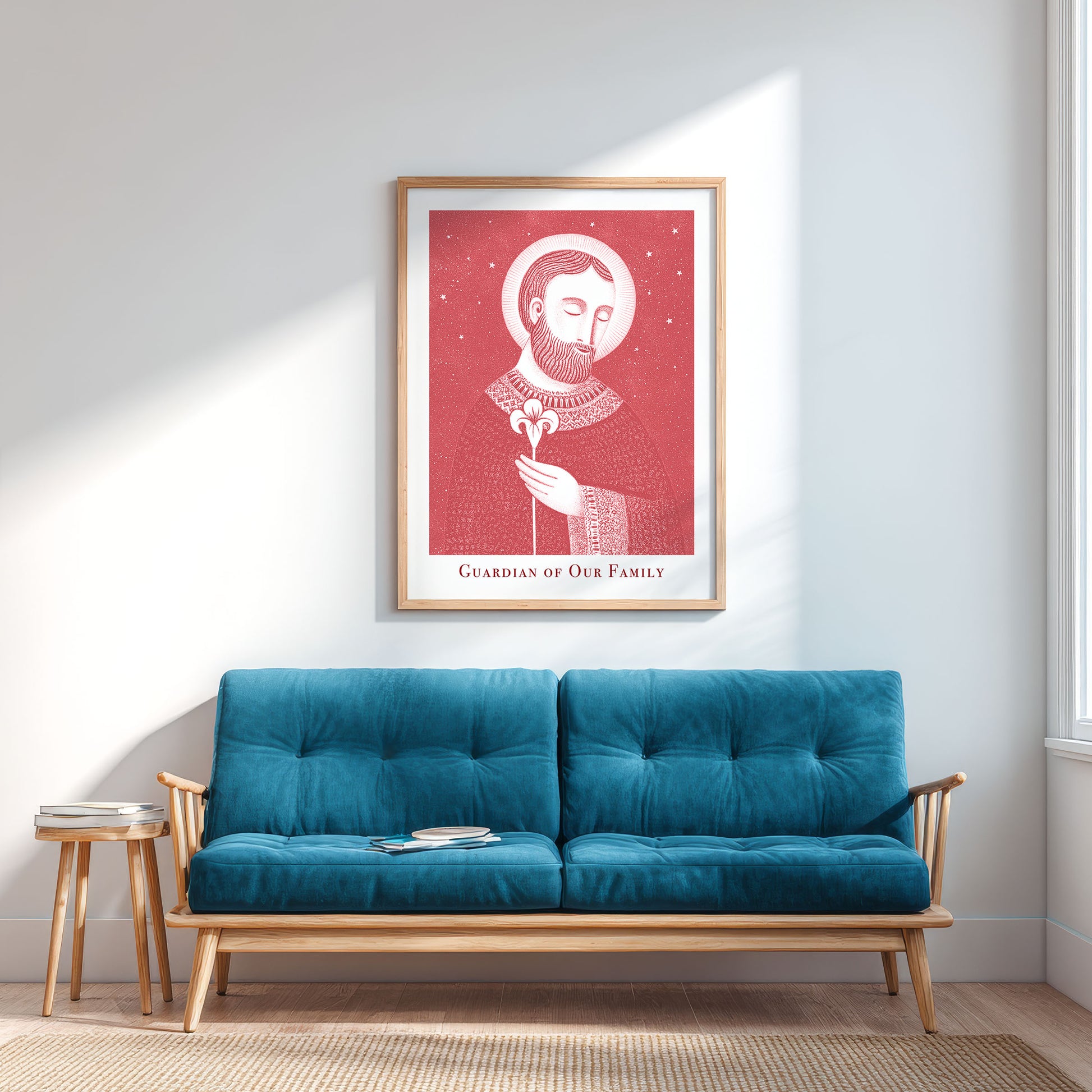 St Joseph Art Print - Red interior mockup 03 - p_12_jos_0000_Layer 3