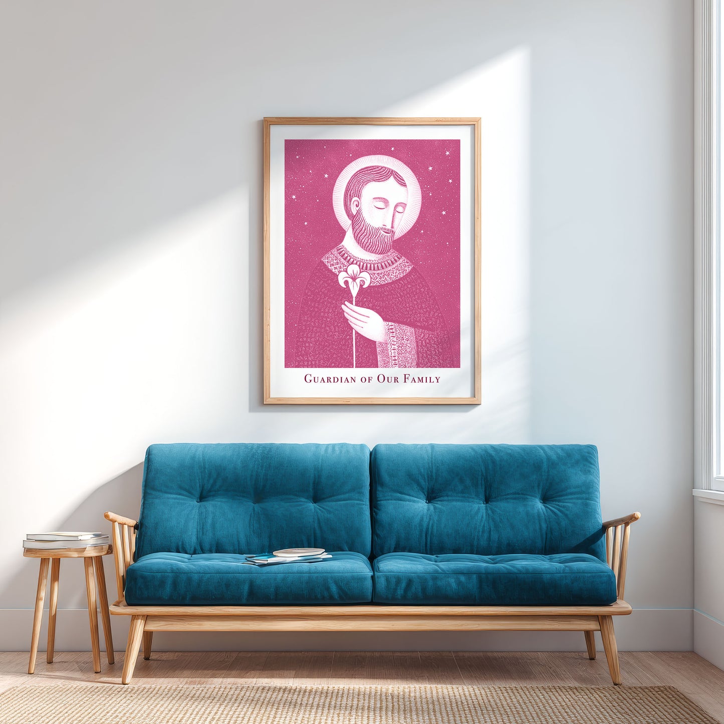 St Joseph Art Print - Pink interior mockup 03 - p_12_jos_0001_Layer 2