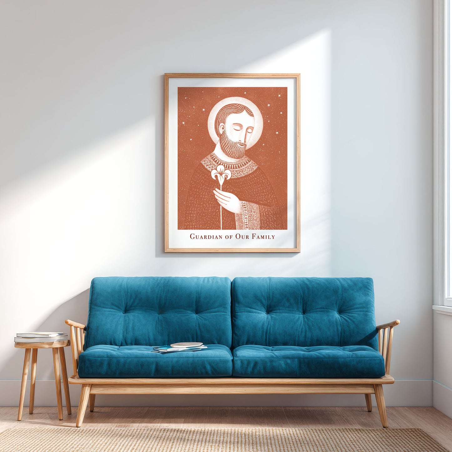 St Joseph Art Print - Terracotta interior mockup 03 - p_12_jos_0002_Layer 1