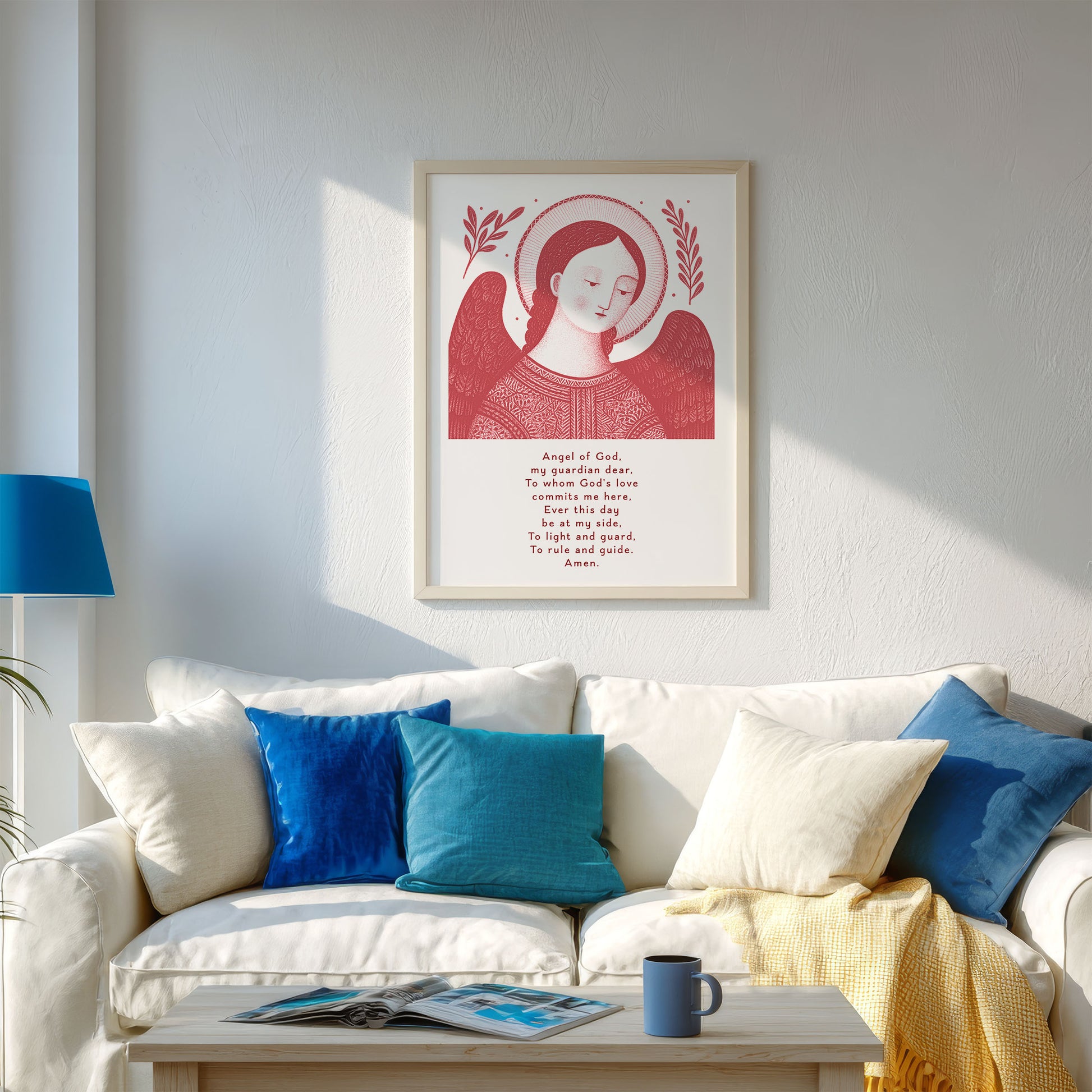 Guardian Angel for Boys Art Print - Red interior mockup 04 - p_13_boy_0005_Layer 2