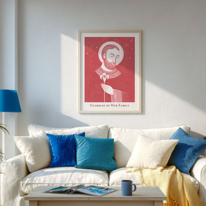 St Joseph Art Print - Red interior mockup 04 - p_13_jos_0000_Layer 1