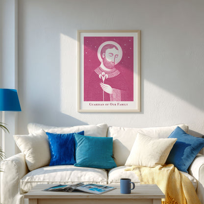 St Joseph Art Print - Pink interior mockup 04 - p_13_jos_0001_Layer 6
