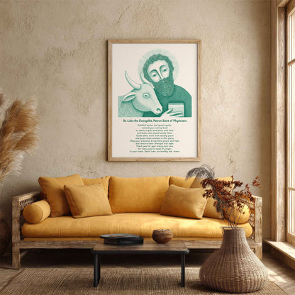 St Luke Art Print - Teal interior mockup 01 - p_14_autumn_couch_0006_Layer 7