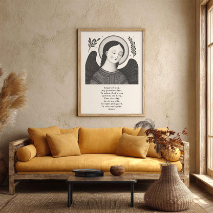 Guardian Angel for Boys Art Print - Black interior mockup 02 - p_14_boy_0000_Layer 5