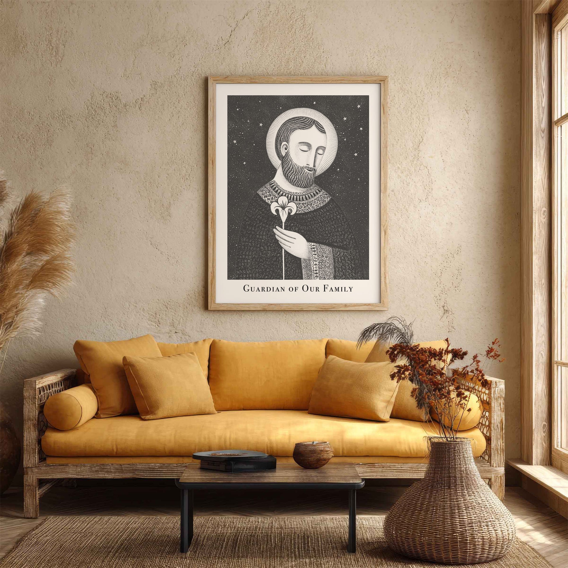 St Joseph Art Print - Black interior mockup 02 - p_14_jos_0000_Layer 5