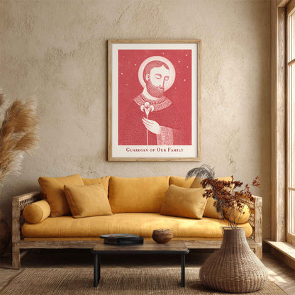 St Joseph Art Print - Red interior mockup 05 - p_14_jos_0002_Layer 3
