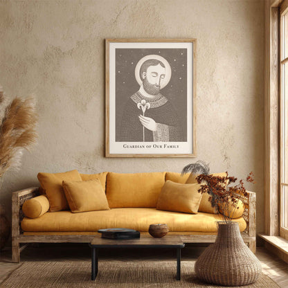 St Joseph Art Print - Brown interior mockup 02 - p_14_jos_0003_Layer 2