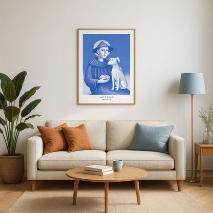St Roch Art Print - Blue interior mockup 01 - p_15__blue_lamp_0001_Layer 2