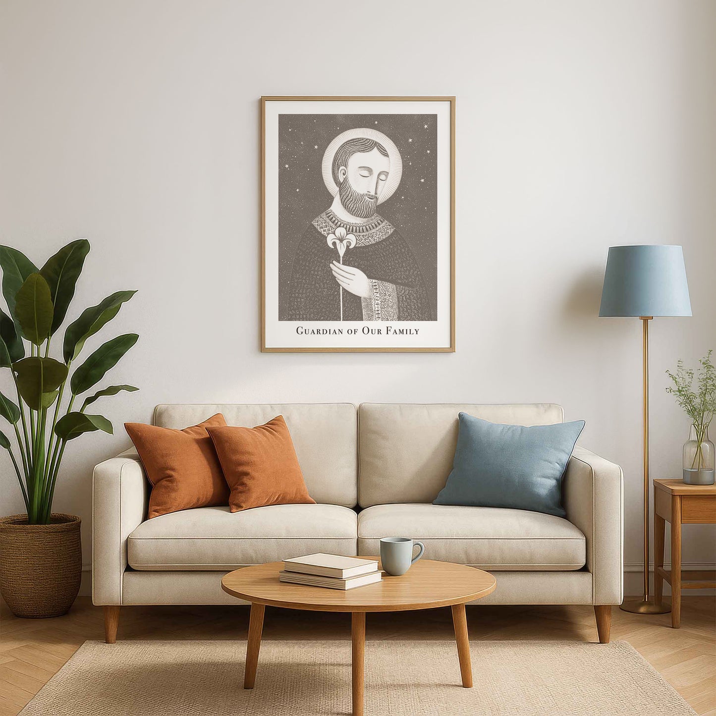 St Joseph Art Print - Brown interior mockup 03 - p_15_jos_0000_Layer 3