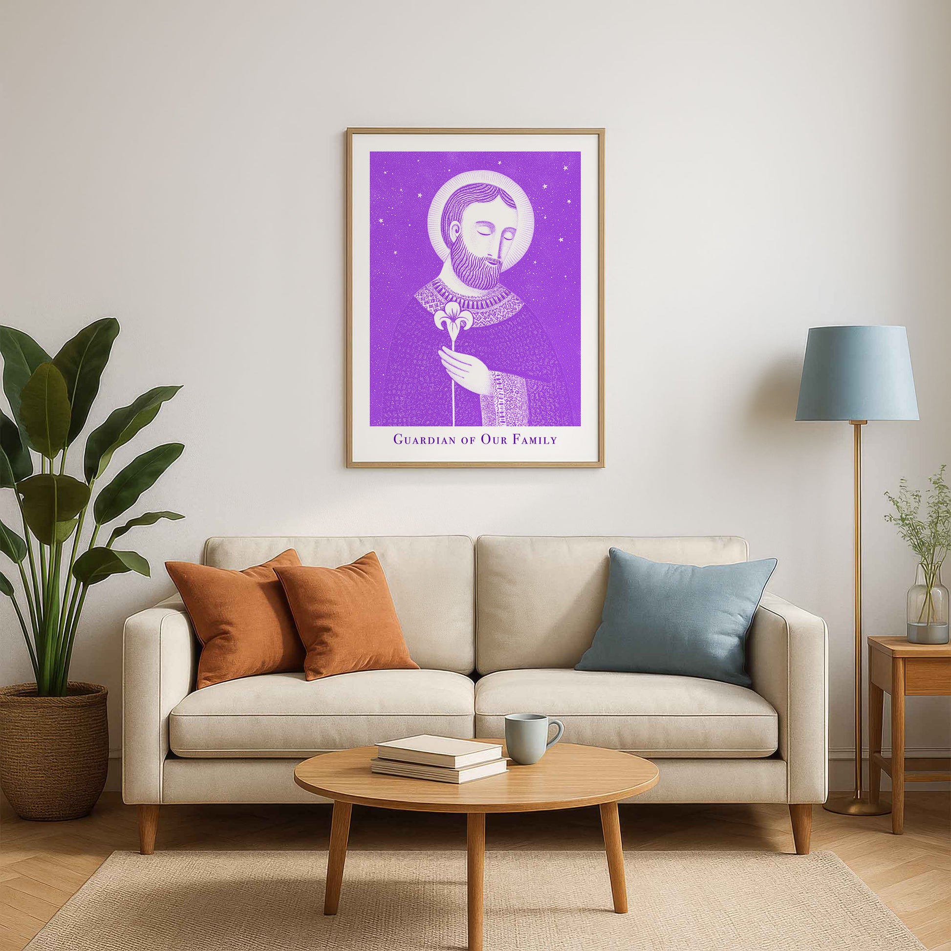 St Joseph Art Print - Purple interior mockup 05 - p_15_jos_0002_Layer 1