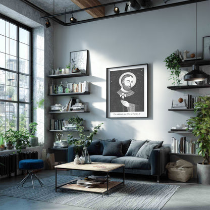 St Joseph Art Print - Black interior mockup 03 - p_16_jos_0000_Layer 1