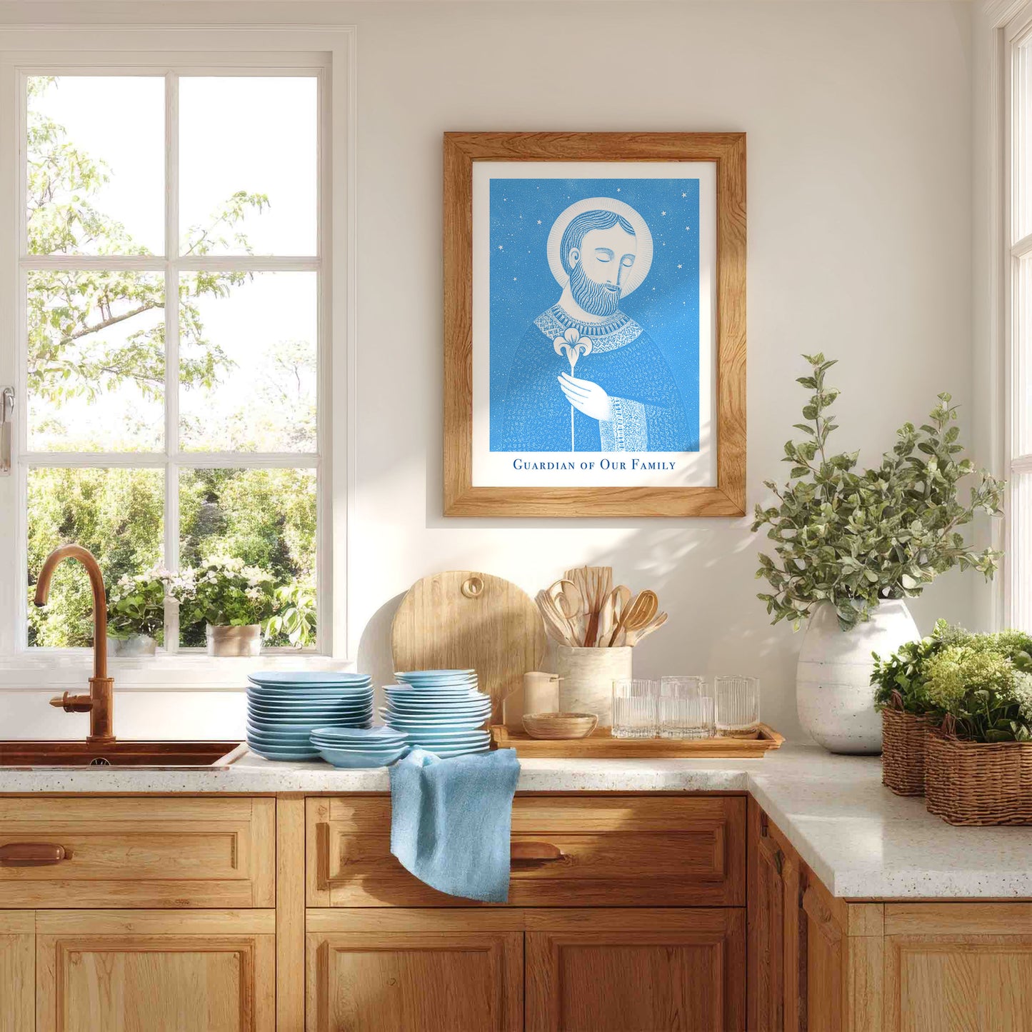 St Joseph Art Print - Deep Blue interior mockup 05 - p_18_jos_0001_Layer 1