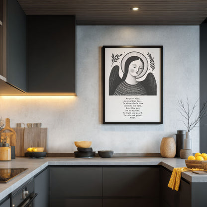Guardian Angel for Girls Art Print - Black interior mockup 04 - p_19_girl_0000_Layer 2