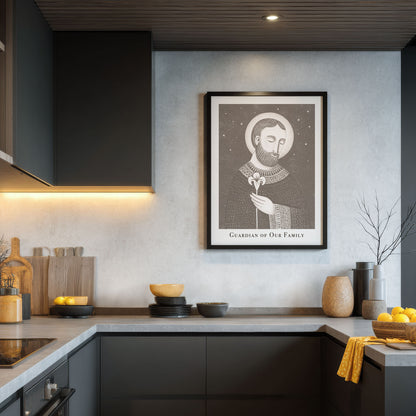 St Joseph Art Print - Brown interior mockup 05 - p_19_jos_0001_Layer 9