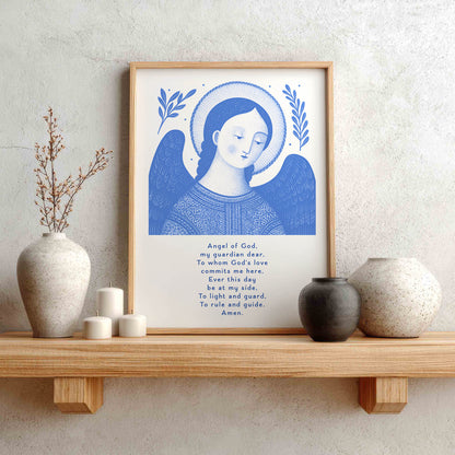 Guardian Angel for Boys Art Print - Blue interior mockup 01 - p_1_boy_0001_Layer 9