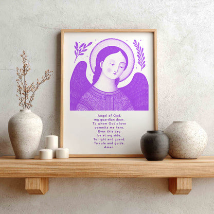 Guardian Angel for Boys Art Print - Purple interior mockup 01 - p_1_boy_0006_Layer 4
