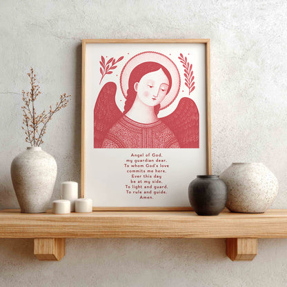 Guardian Angel for Boys Art Print - Red interior mockup 01 - p_1_boy_0007_Layer 3