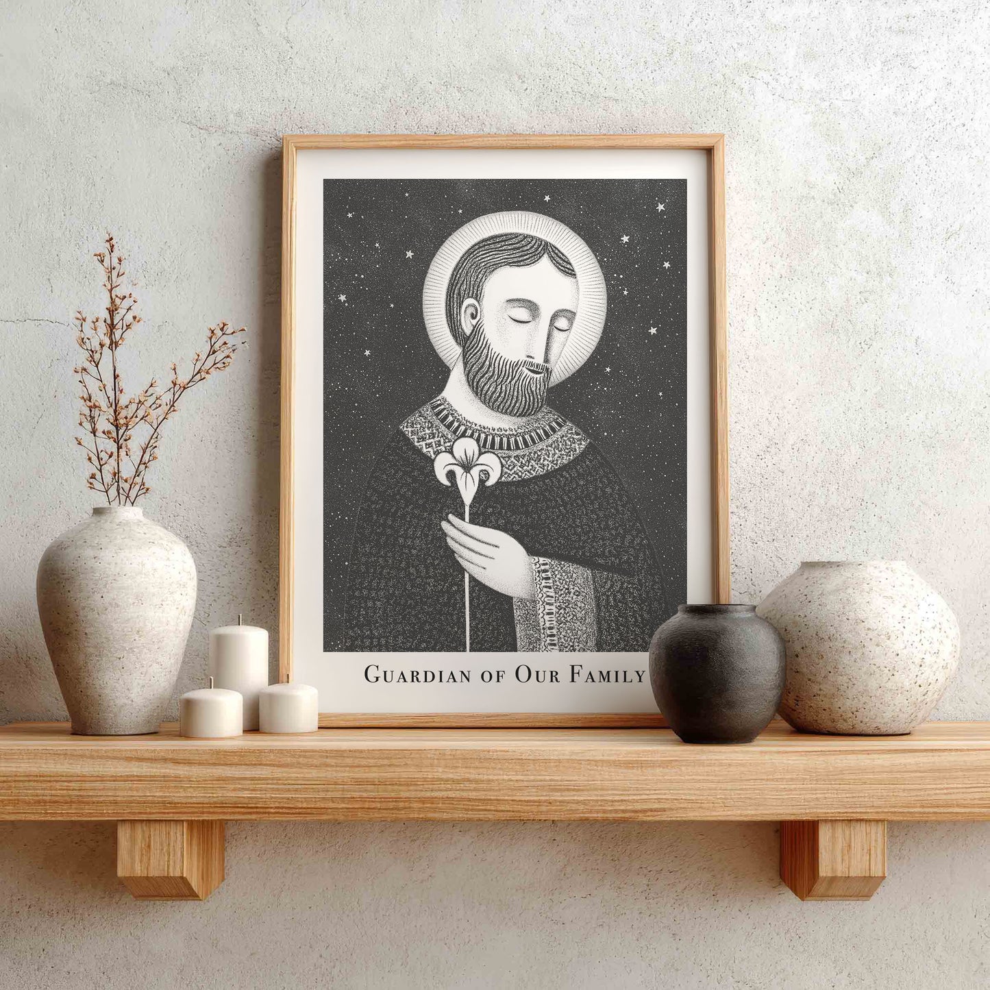 St Joseph Art Print - Black interior mockup 01 - p_1_jos_0000_Layer 10