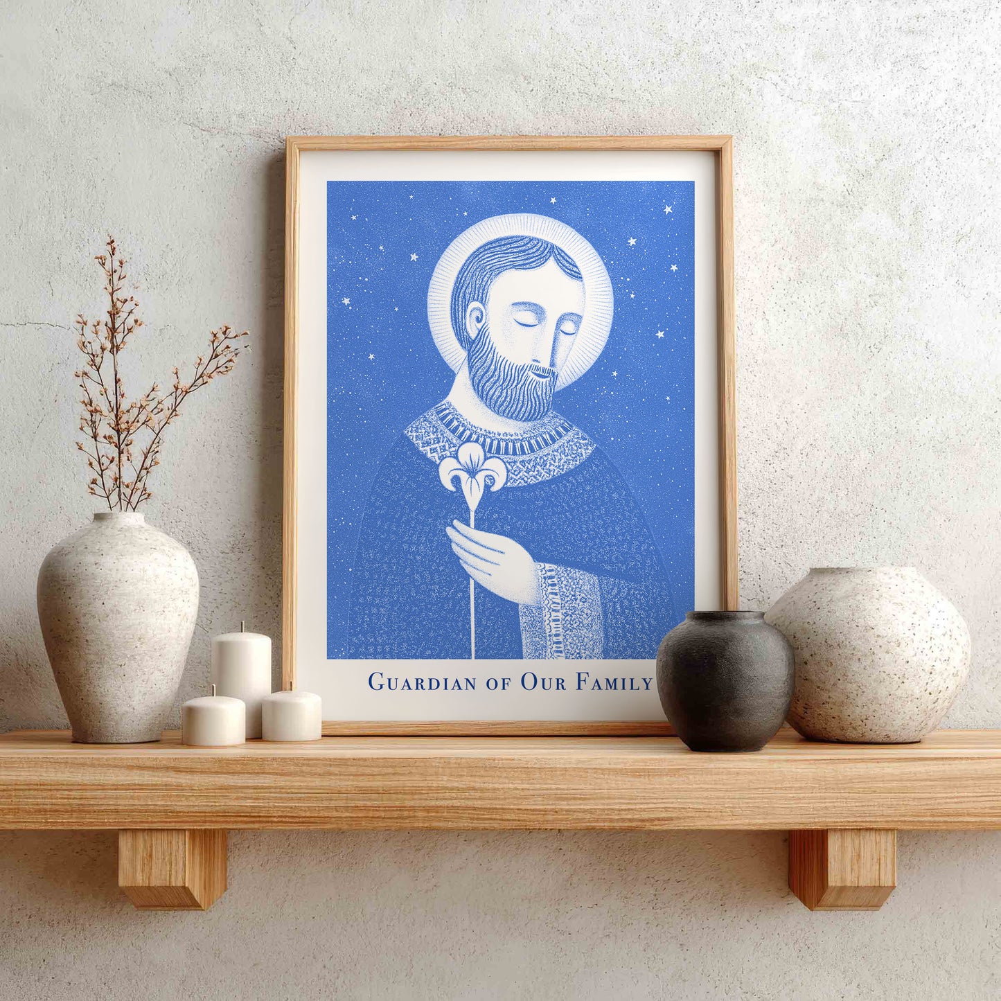 St Joseph Art Print - Blue interior mockup 01 - p_1_jos_0001_Layer 9