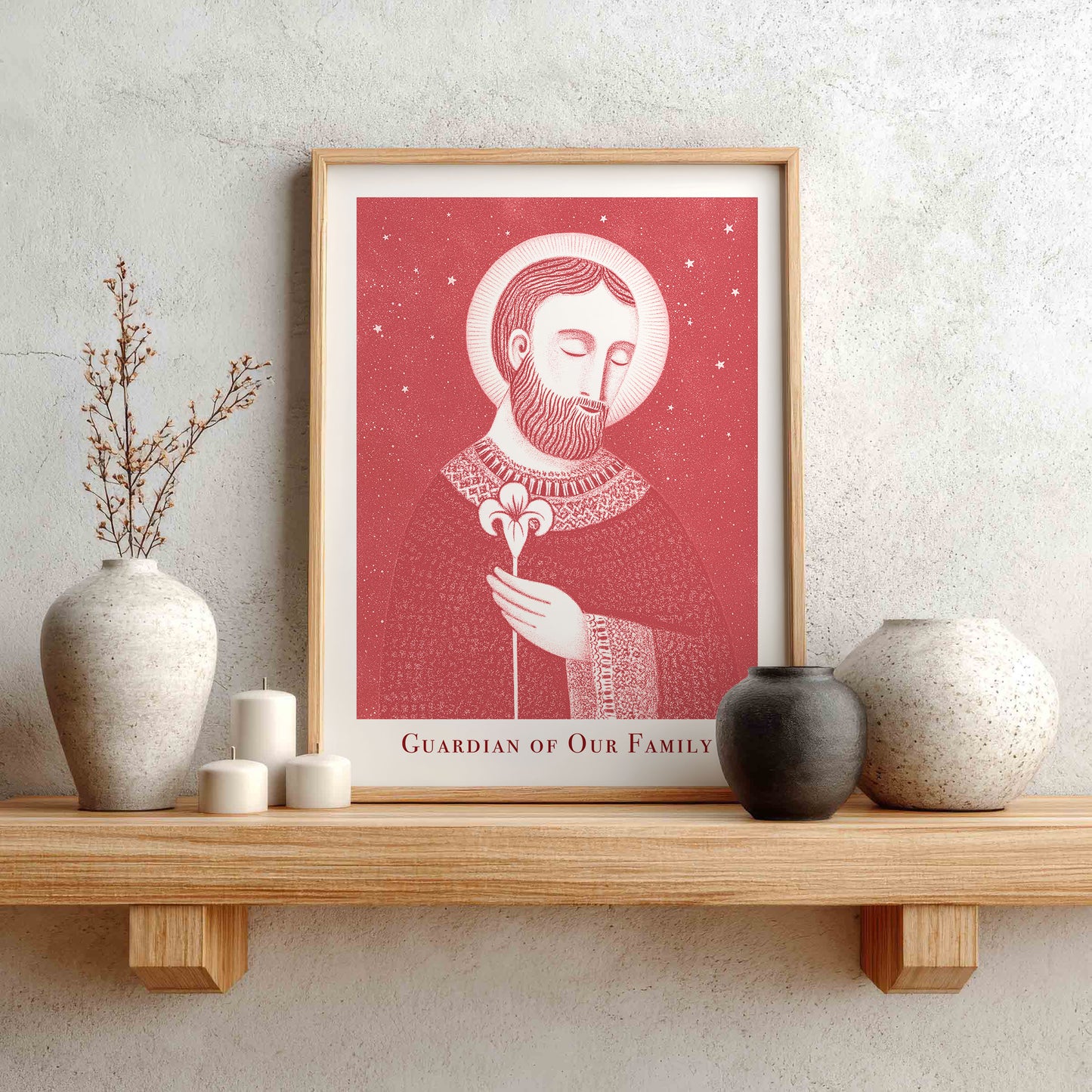 St Joseph Art Print - Red interior mockup 01 - p_1_jos_0002_Layer 8
