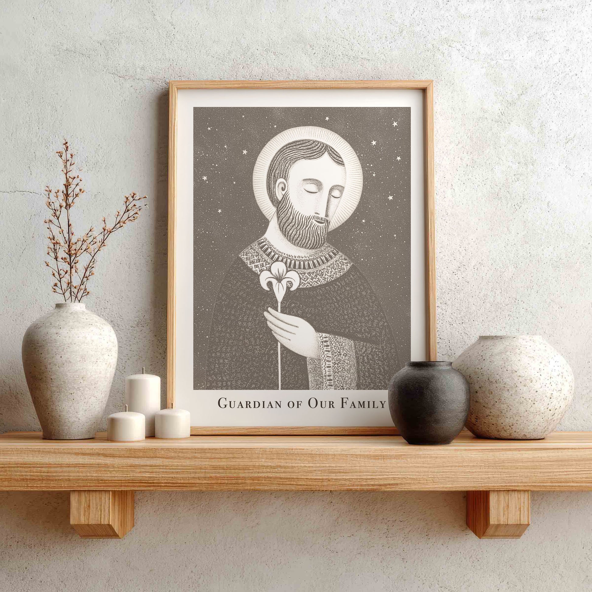 St Joseph Art Print - Brown interior mockup 01 - p_1_jos_0006_Layer 4