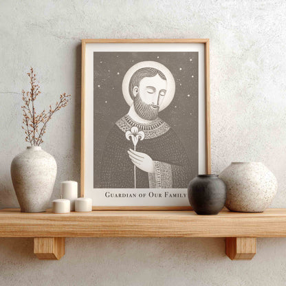 St Joseph Art Print - Brown interior mockup 01 - p_1_jos_0006_Layer 4