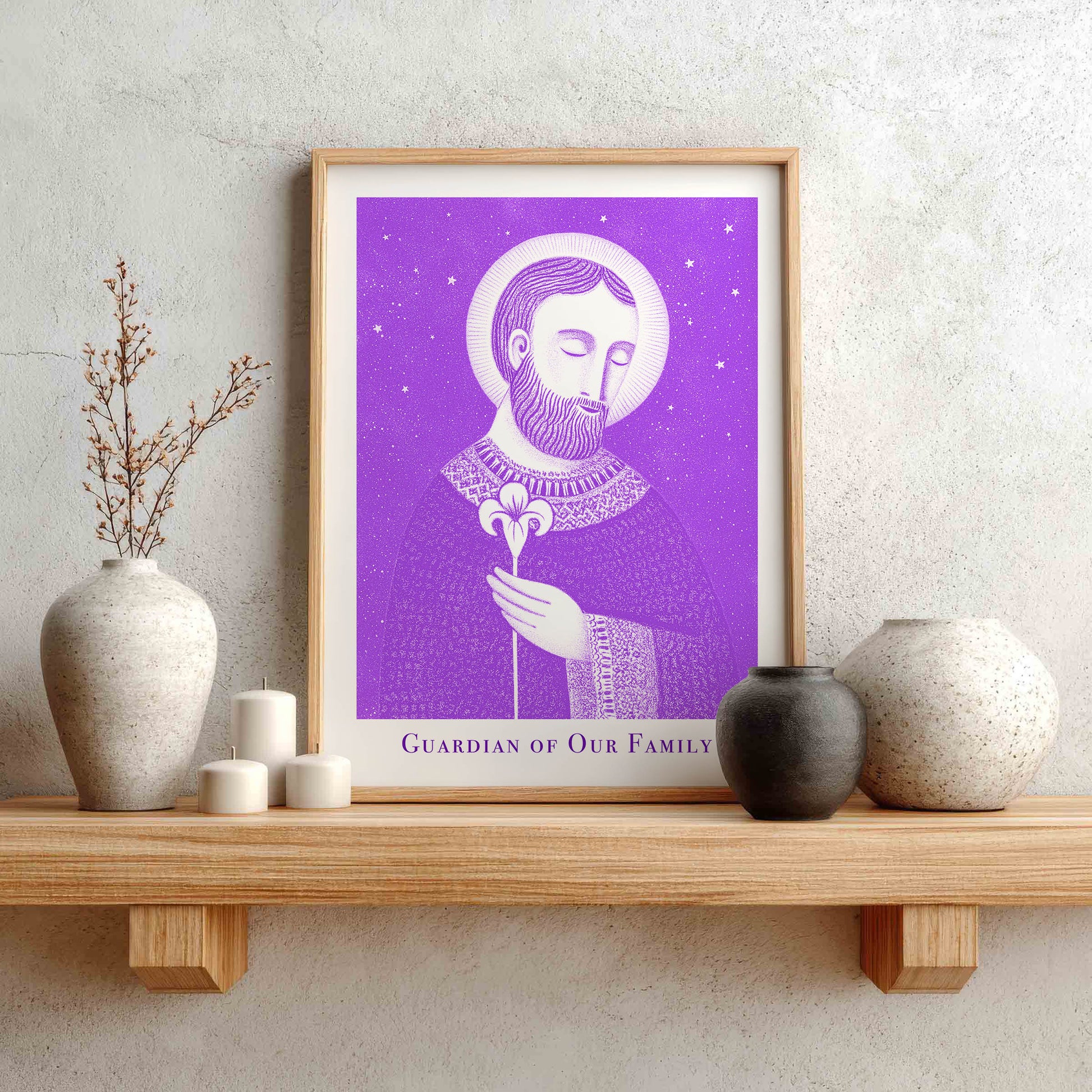 St Joseph Art Print - Purple interior mockup 01 - p_1_jos_0009_Layer 1