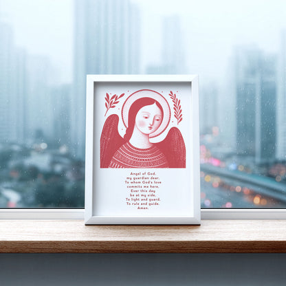 Guardian Angel for Girls Art Print - Red interior mockup 07 - p_20_girl_0007_Layer 3