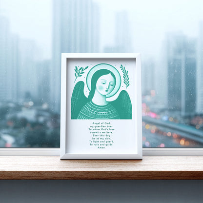 Guardian Angel for Girls Art Print - Teal interior mockup 06 - p_20_girl_0008_Layer 2