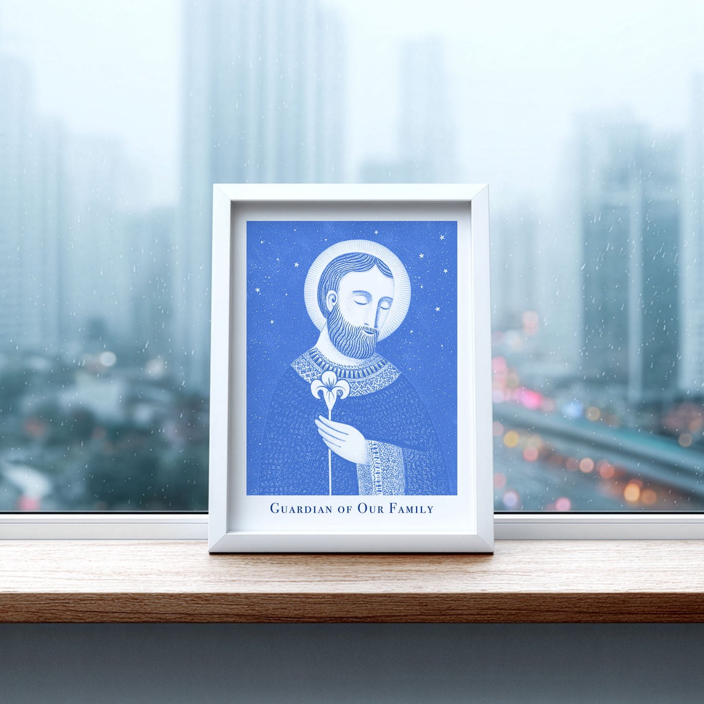 St Joseph Art Print - Blue interior mockup 06 - p_20_jos_0000_Layer 9