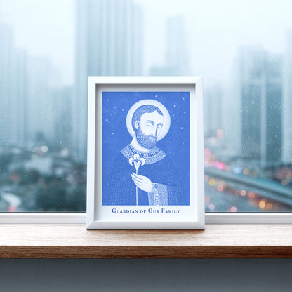 St Joseph Art Print - Blue interior mockup 06 - p_20_jos_0000_Layer 9