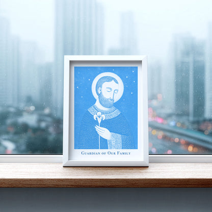 St Joseph Art Print - Deep Blue interior mockup 07 - p_20_jos_0001_Layer 8