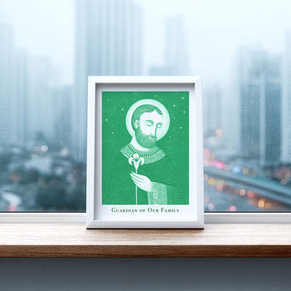 St Joseph Art Print - Green interior mockup 06 - p_20_jos_0007_Layer 2