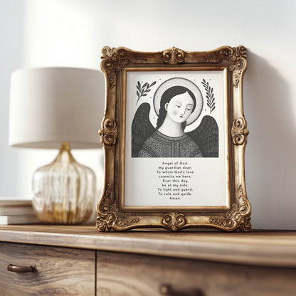 Guardian Angel for Boys Art Print - Black interior mockup 07 - p_21_boy_0000_Layer 10