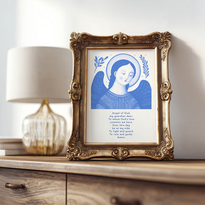 Guardian Angel for Boys Art Print - Blue interior mockup 07 - p_21_boy_0001_Layer 9