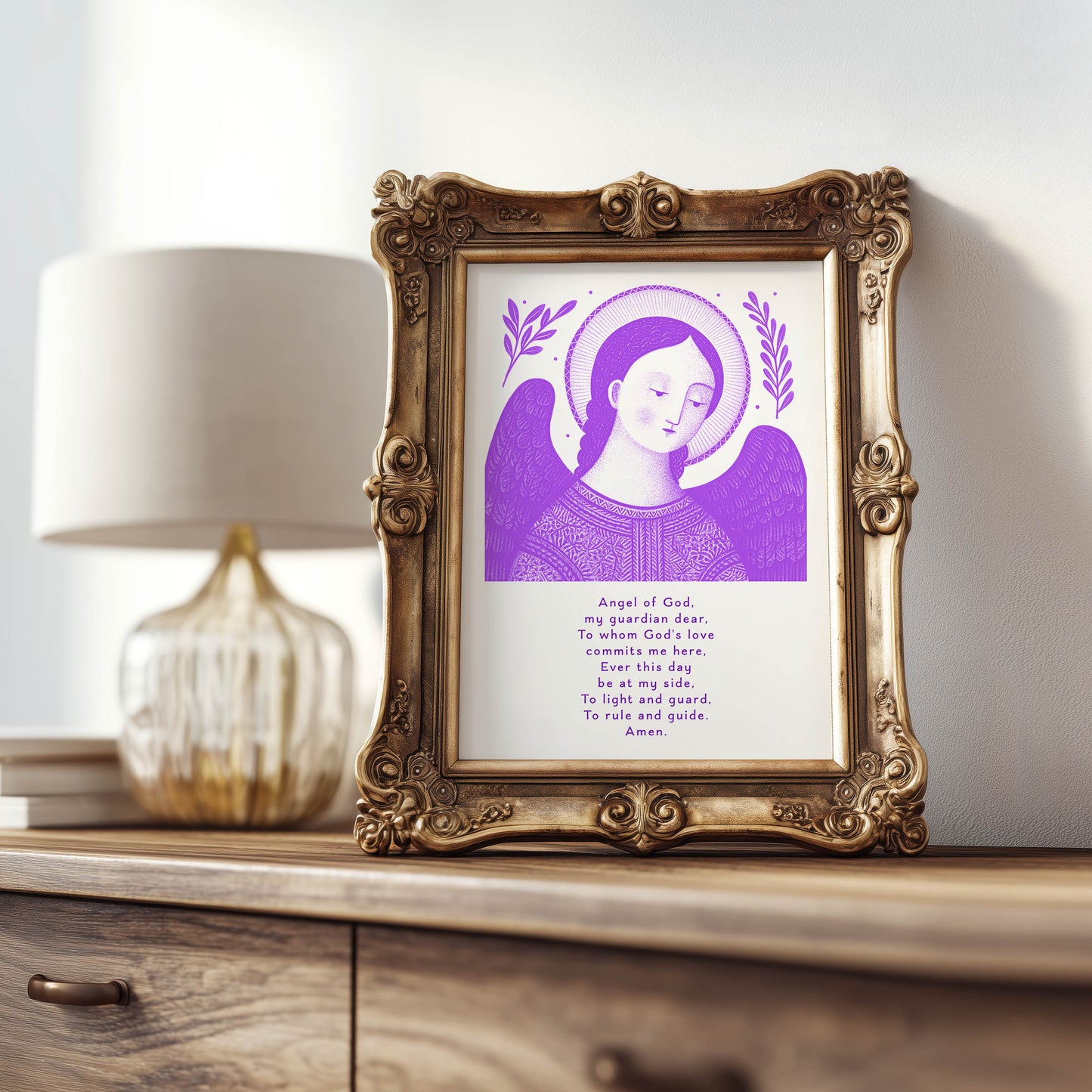 Guardian Angel for Boys Art Print - Purple interior mockup 08 - p_21_boy_0006_Layer 4