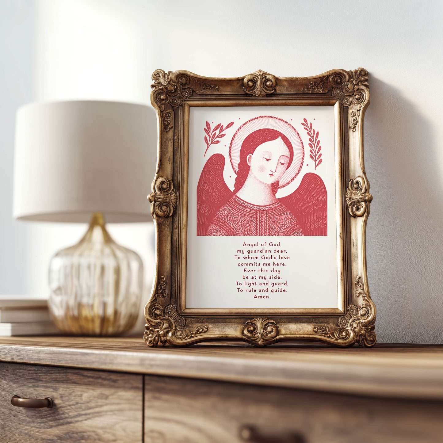 Guardian Angel for Boys Art Print - Red interior mockup 08 - p_21_boy_0007_Layer 3