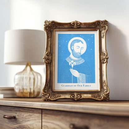 St Joseph Art Print - Deep Blue interior mockup 08 - p_21_jos_0002_Layer 8