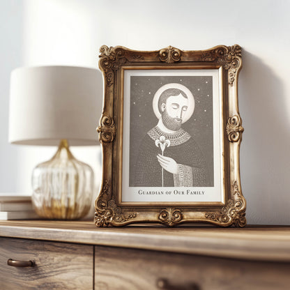 St Joseph Art Print - Brown interior mockup 08 - p_21_jos_0005_Layer 5