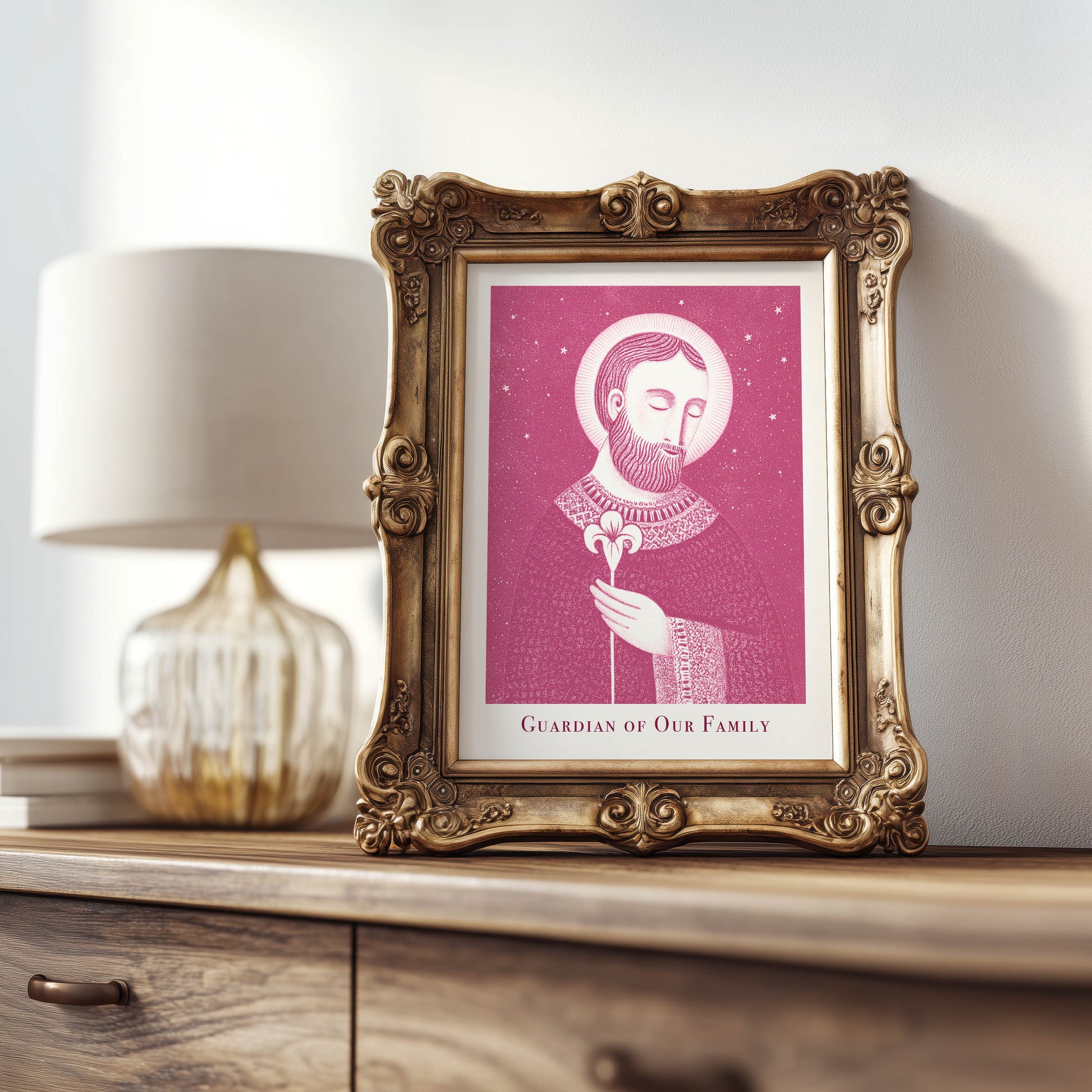 St Joseph Art Print - Pink interior mockup 07 - p_21_jos_0007_Layer 3