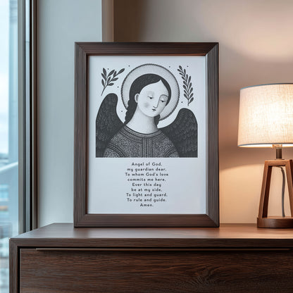 Guardian Angel for Boys Art Print - Black interior mockup 08 - p_22_boy_0000_Layer 10