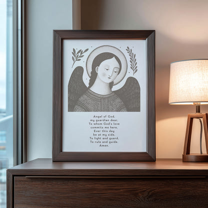 Guardian Angel for Boys Art Print - Brown interior mockup 09 - p_22_boy_0003_Layer 7