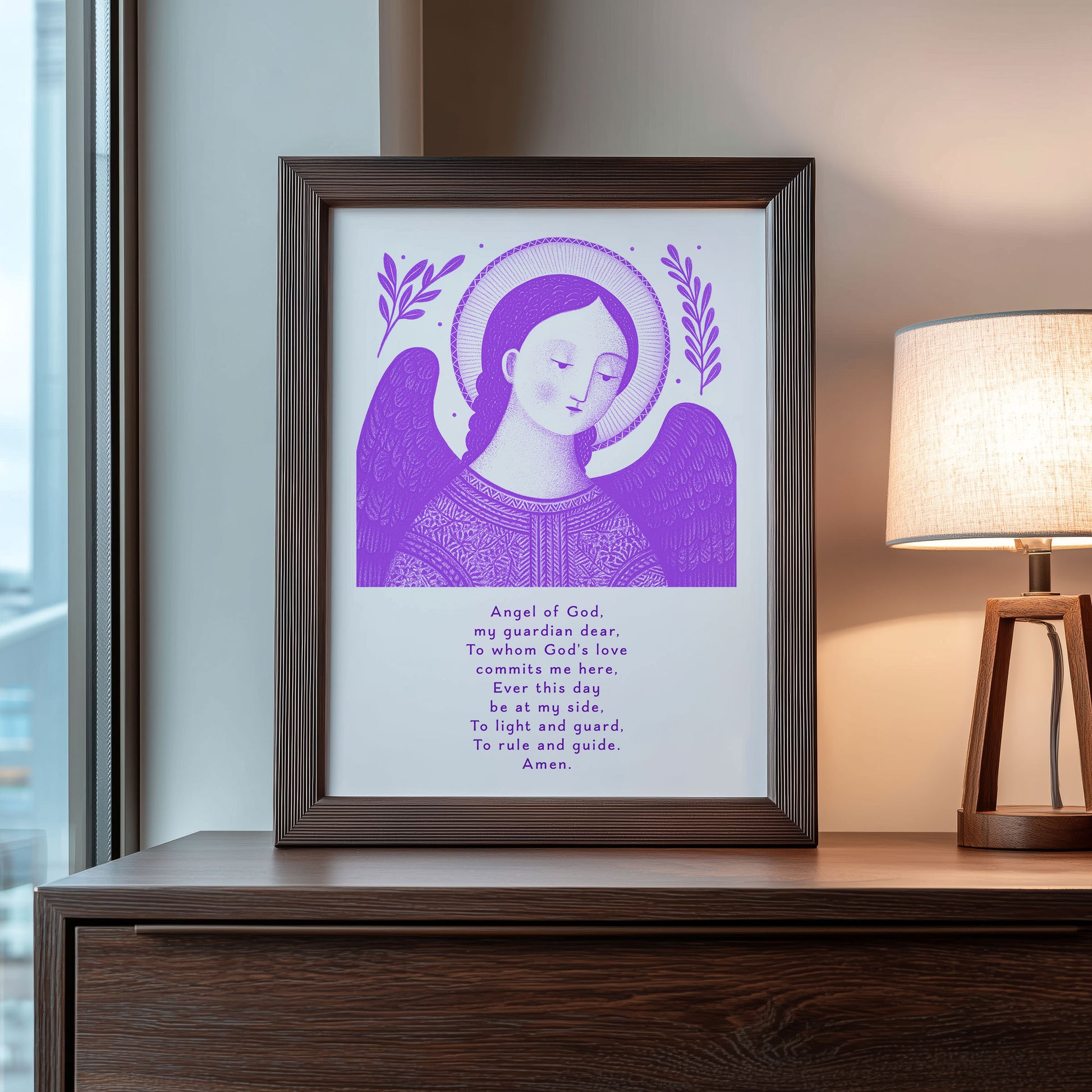 Guardian Angel for Boys Art Print - Purple interior mockup 09 - p_22_boy_0006_Layer 4