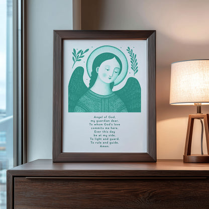 Guardian Angel for Boys Art Print - Teal interior mockup 08 - p_22_boy_0008_Layer 2